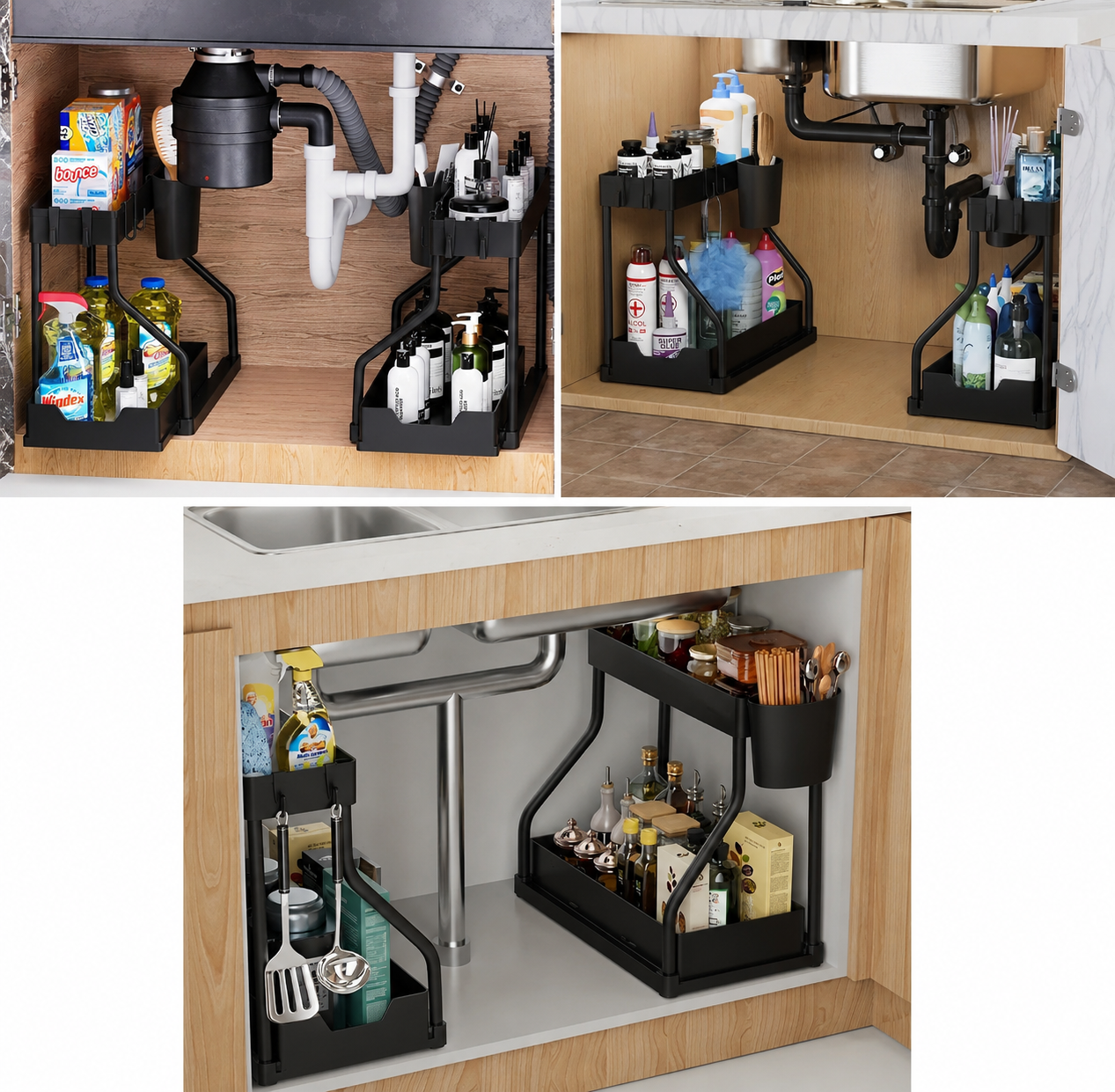 Two-Tier Pull-Out Under Sink Organizer